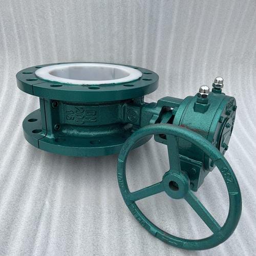 Затвор дисковый поворотный химический футерованный фторопластом Ру16 Ду200 — фото 3