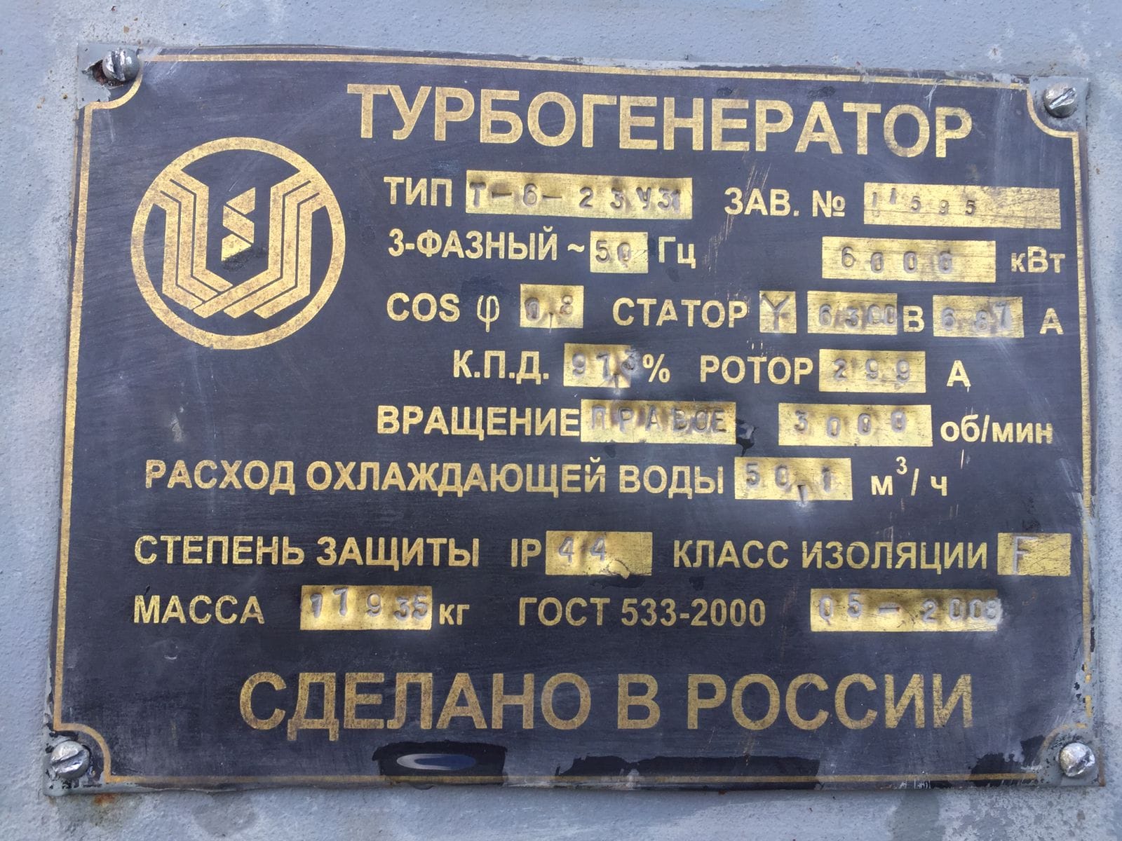 Турбогенератор Т.6.23-У3-1. N=6 мВт — фото 2