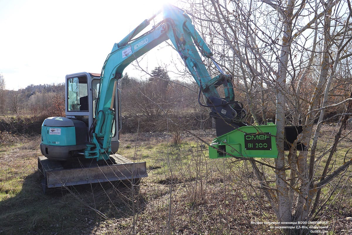 Валочные ножницы BI200 на экскаваторы 2,5-8тн, на мини-погрузчики 2,5-6тн — фото 6