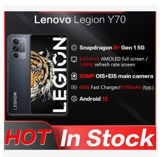 Lenovo Смартфон Legion Y70 12/256 ГБ, темно-серый